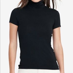 LAUREN Ralph Lauren Black Short Sleeve Turtleneck